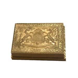 Vintage Embossed Dragons Wittnauer Wristwatch Watch Box Case Molded Plastic